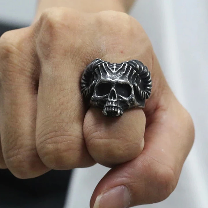 Anillo Hell Skull, Acero Inoxidable, Unisex 3