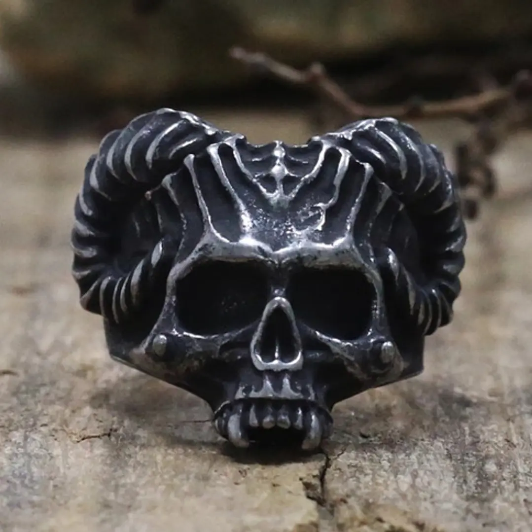 Anillo Hell Skull, Acero Inoxidable, Unisex 4