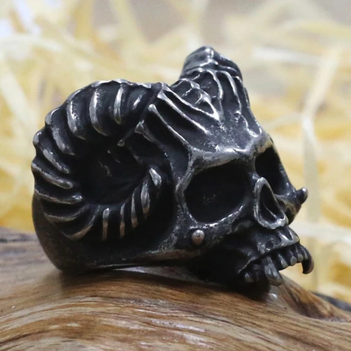 Anillo Hell Skull, Acero Inoxidable, Unisex 5