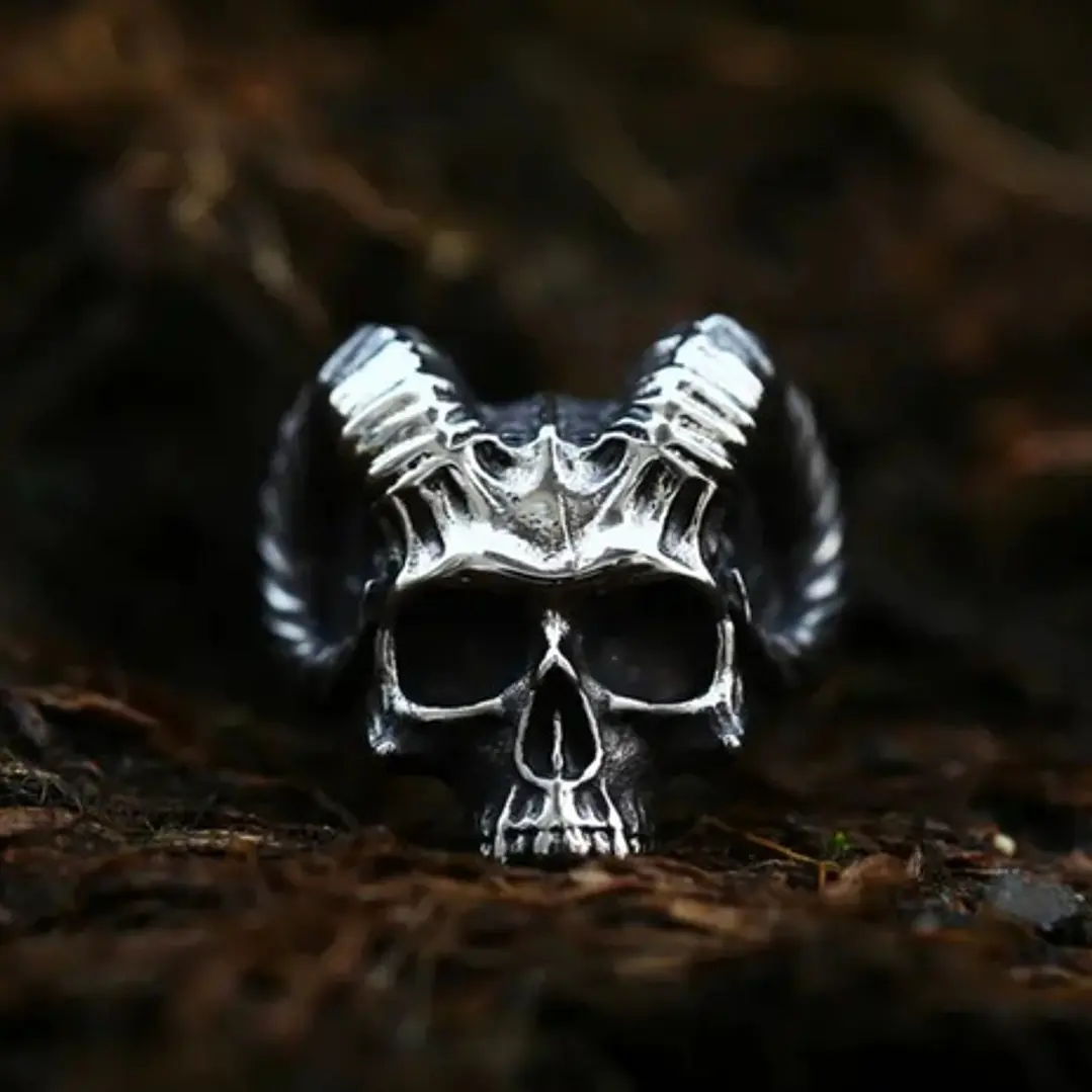 Anillo Hell Skull, Acero Inoxidable, Unisex 7