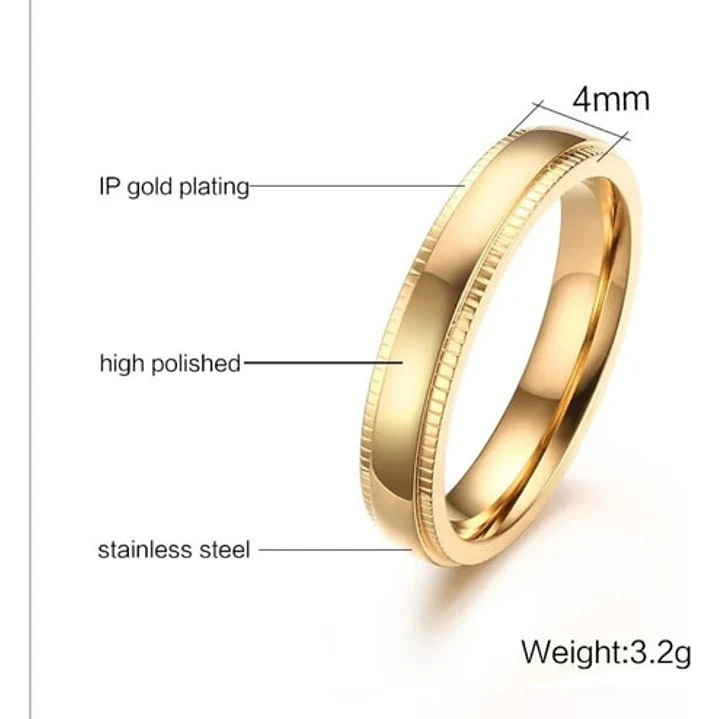 Anillo Compromiso Romantic Italy, Acero Inoxidable, Unisex 5