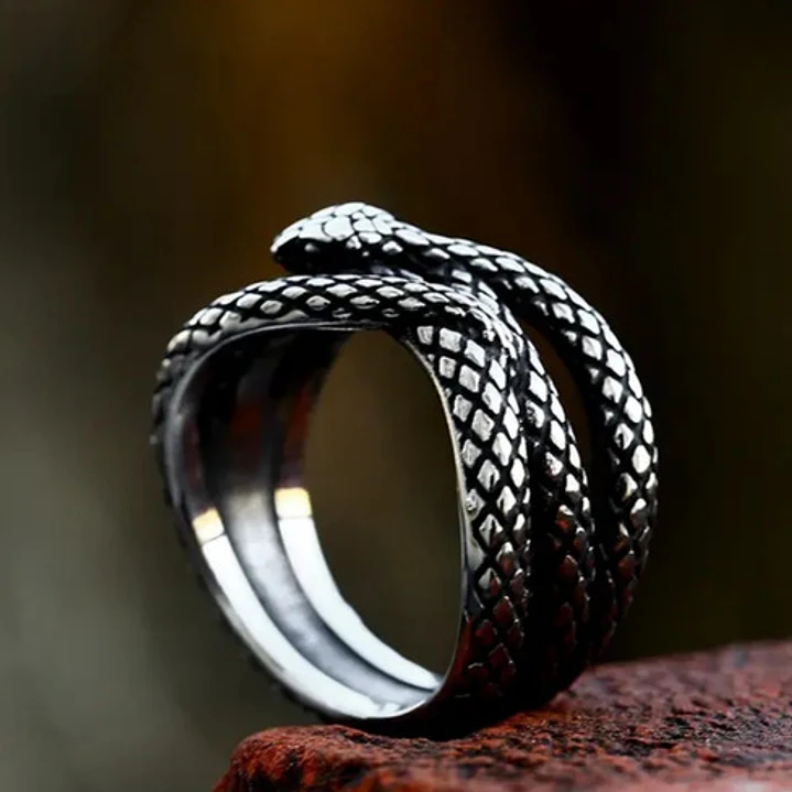 Anillo Serpiente Kundalini, Acero Inoxidable, Unisex 3