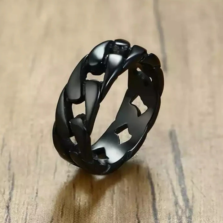 Anillo Braided Black, Acero Inoxidable, Unisex 2
