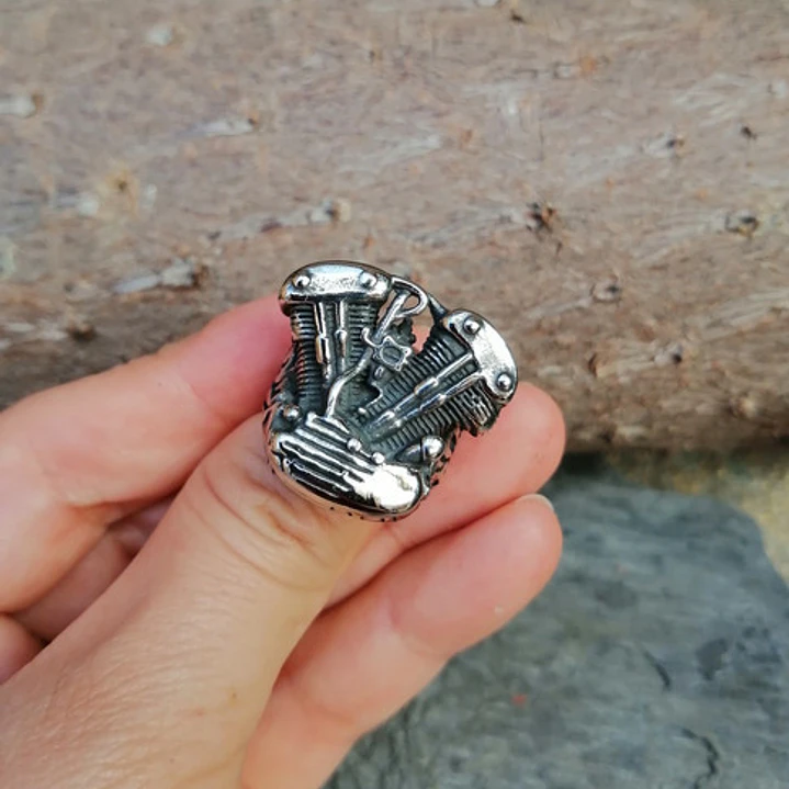 Anillo Motor, Acero Inoxidable, Hombre 2