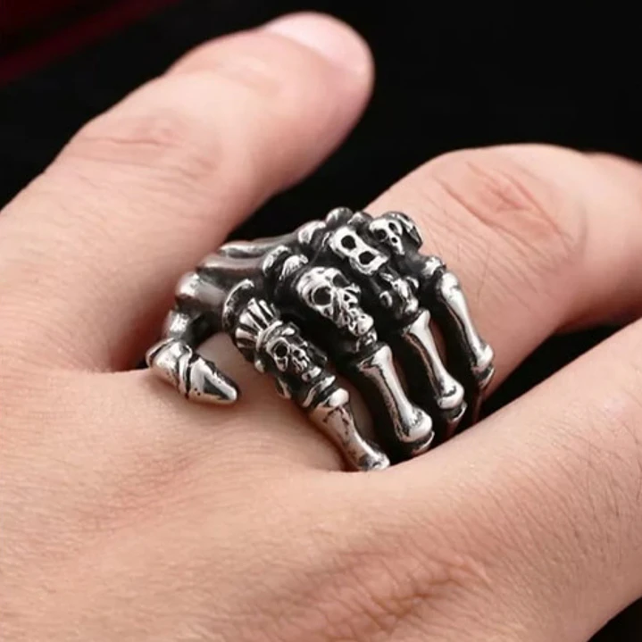 Anillo Skull Hand, Acero Inoxidable, Unisex 2