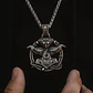 Collar Vikingo Mjölnir Cuervos De Odín, Acero Inox., Hombre - Miniatura 5