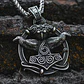 Collar Vikingo Mjölnir Cuervos De Odín, Acero Inox., Hombre - Miniatura 6