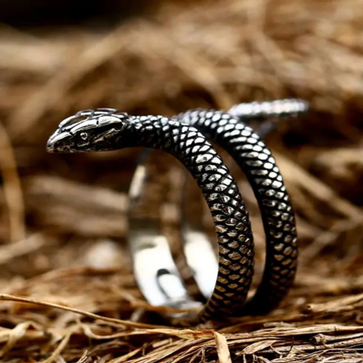 Anillo Serpiente Amaru, Acero Inoxidable, Unisex 6