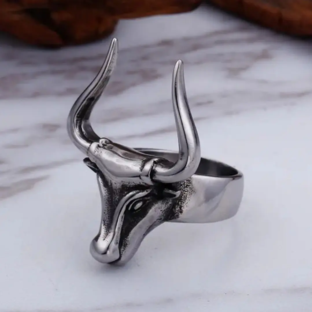 Anillo Power Bull, Acero Inoxidable, Hombre 5