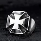 Anillo Cruz De Malta, Acero Inoxidable, Unisex - Miniatura 2
