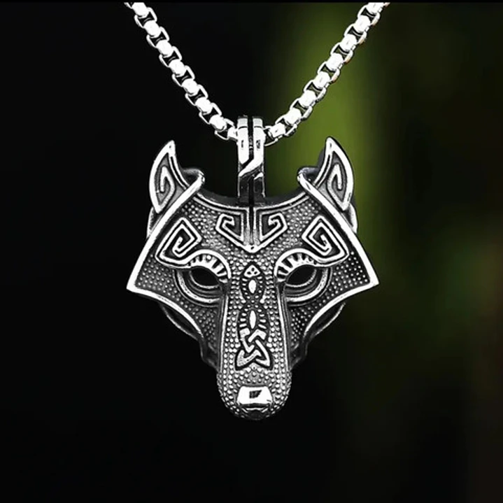 Collar Vikingo Fenrir, Acero Inoxidable, Unisex 2