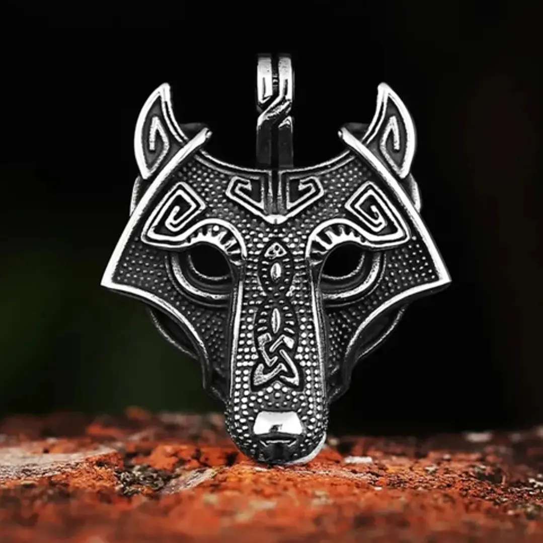Collar Vikingo Fenrir, Acero Inoxidable, Unisex 3