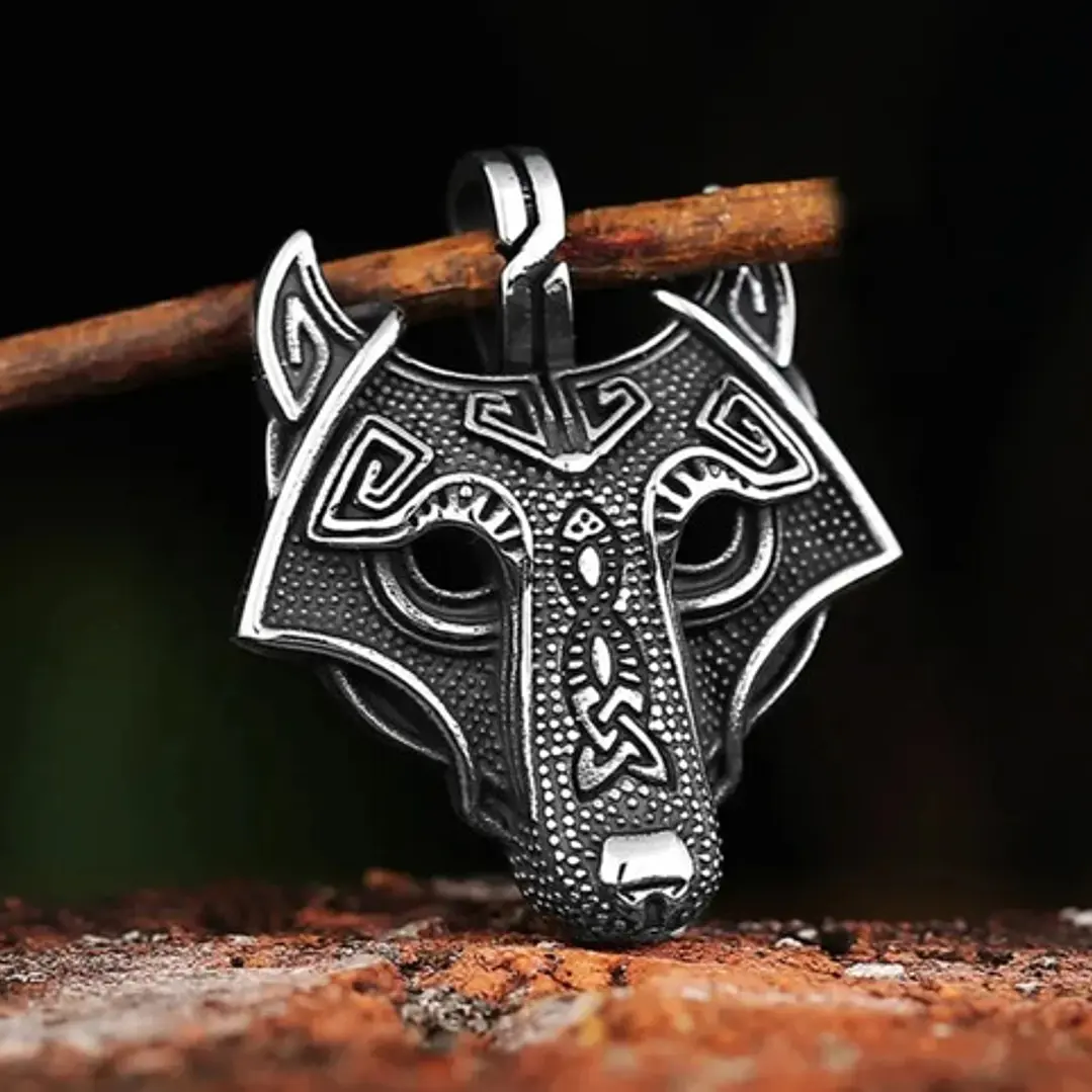 Collar Vikingo Fenrir, Acero Inoxidable, Unisex 4
