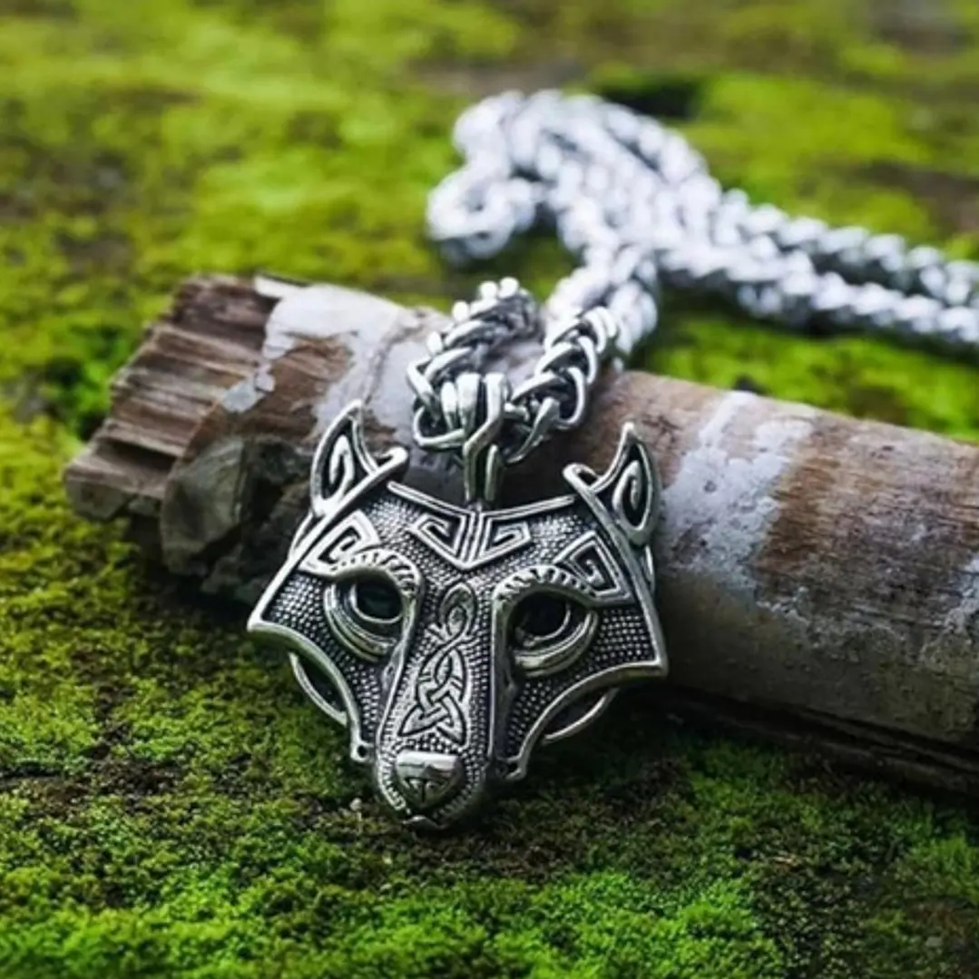 Collar Vikingo Fenrir, Acero Inoxidable, Unisex 5