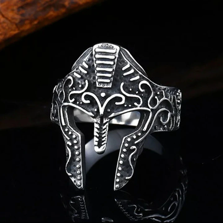 Anillo Casco De Caballero, Acero Inoxidable, Hombre 3