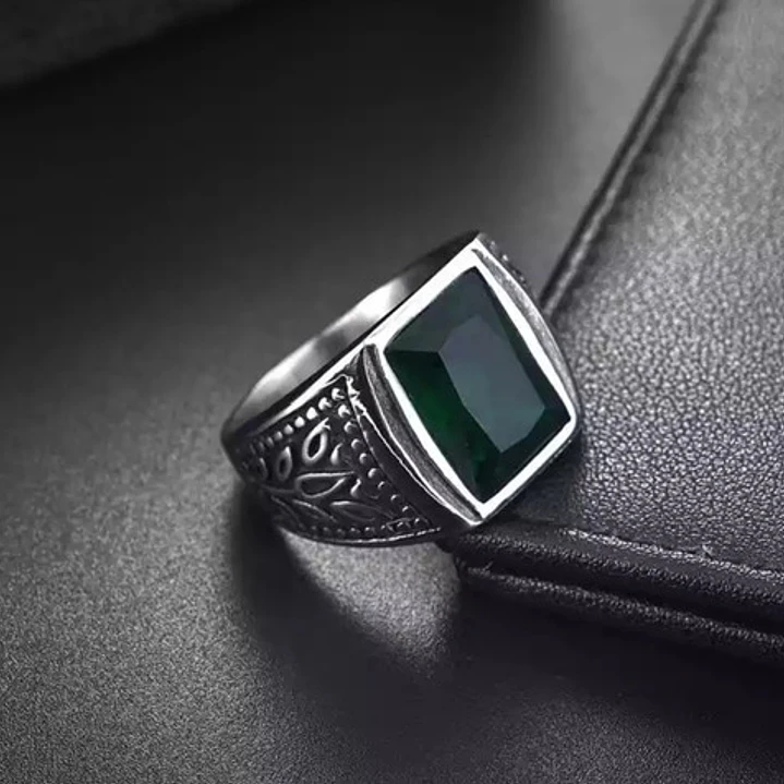 Anillo Nápoles Green, Acero Inoxidable, Hombre 4