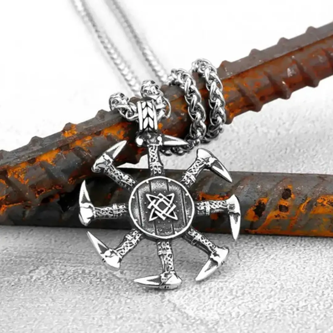 Collar Vikingo Kolovrat, Acero Inoxidable, Unisex 5