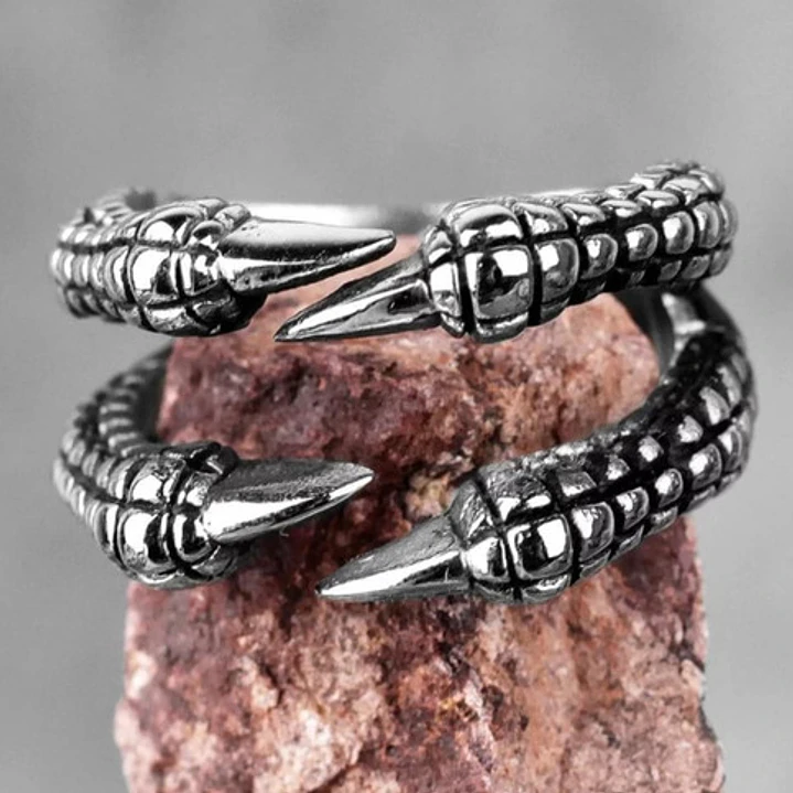 Anillo Garra De Dragón, Acero Inoxidable, Unisex 4