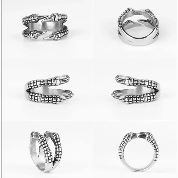 Anillo Garra De Dragón, Acero Inoxidable, Unisex 5