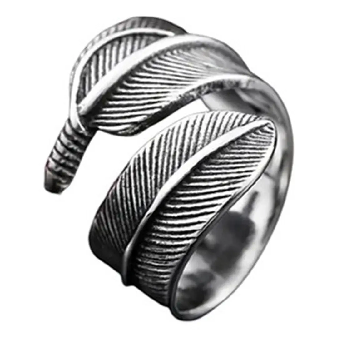 Anillo Big Plume, Acero Inoxidable, Hombre 1