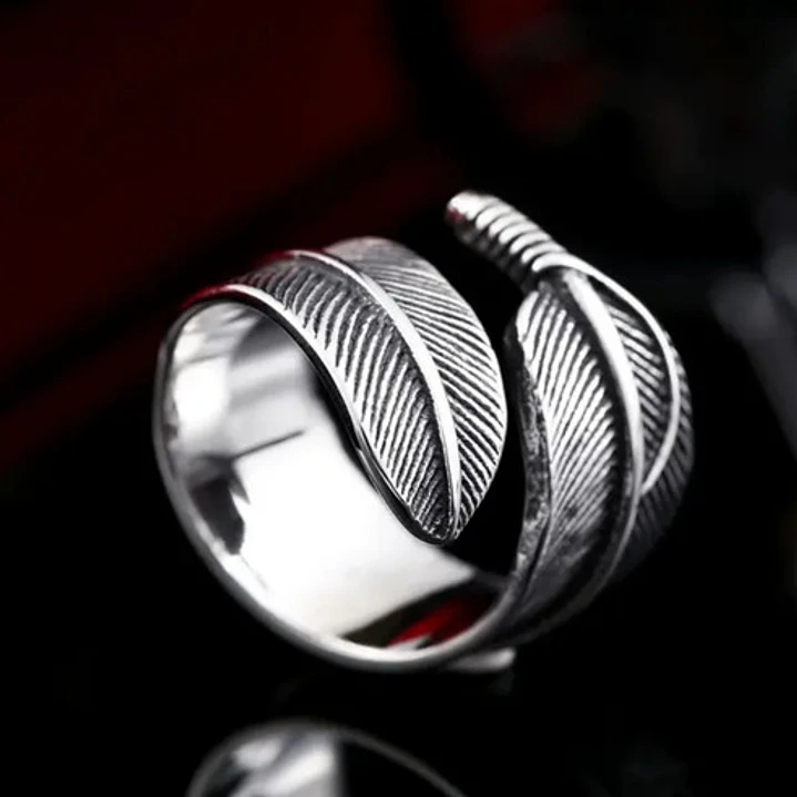 Anillo Big Plume, Acero Inoxidable, Hombre 3