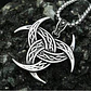 Collar Vikingo Triple Cuerno De Odín Tallado, Acero Inox. - Miniatura 3