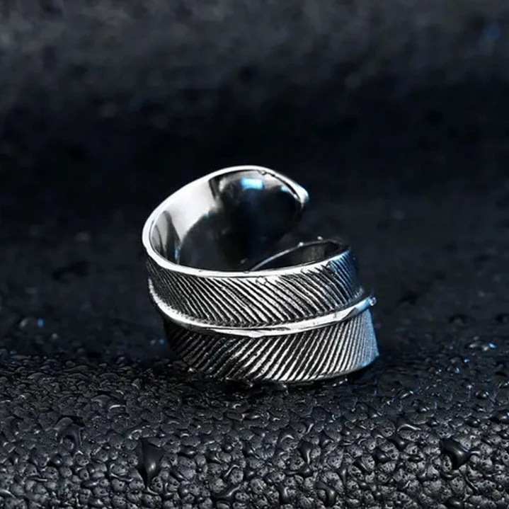 Anillo Big Plume, Acero Inoxidable, Hombre 6