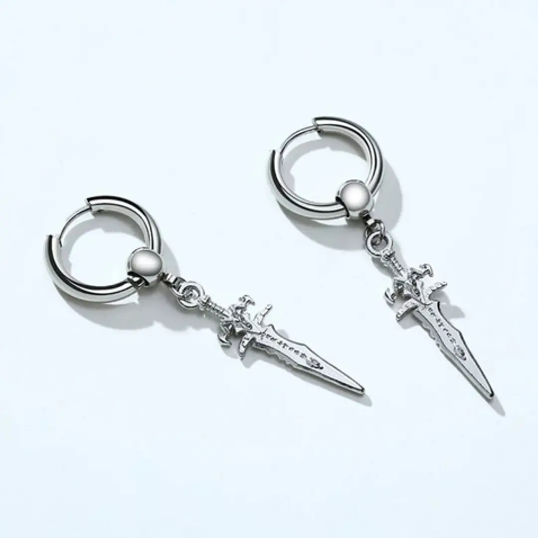 Aros Piercing Espada, Oreja Con Perforación, Acero, Hombre 4