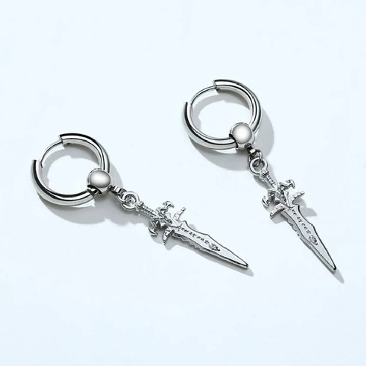 Aros Piercing Espada, Oreja Con Perforación, Acero, Hombre 4