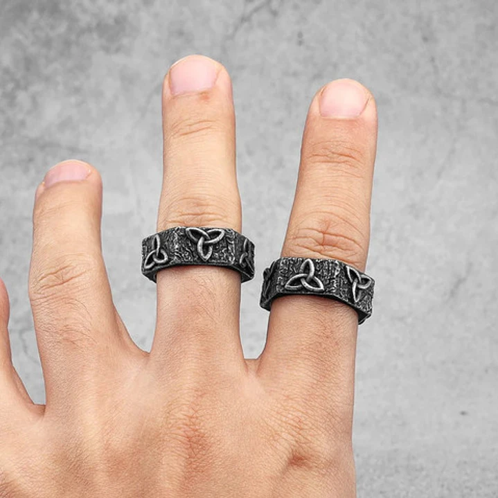Anillo Nudo Celta, Acero Inoxidable Vintage, Hombre 2
