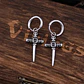 Aros Cross Three Skulls, Oreja Con Perforación, Acero Inox. - Miniatura 4