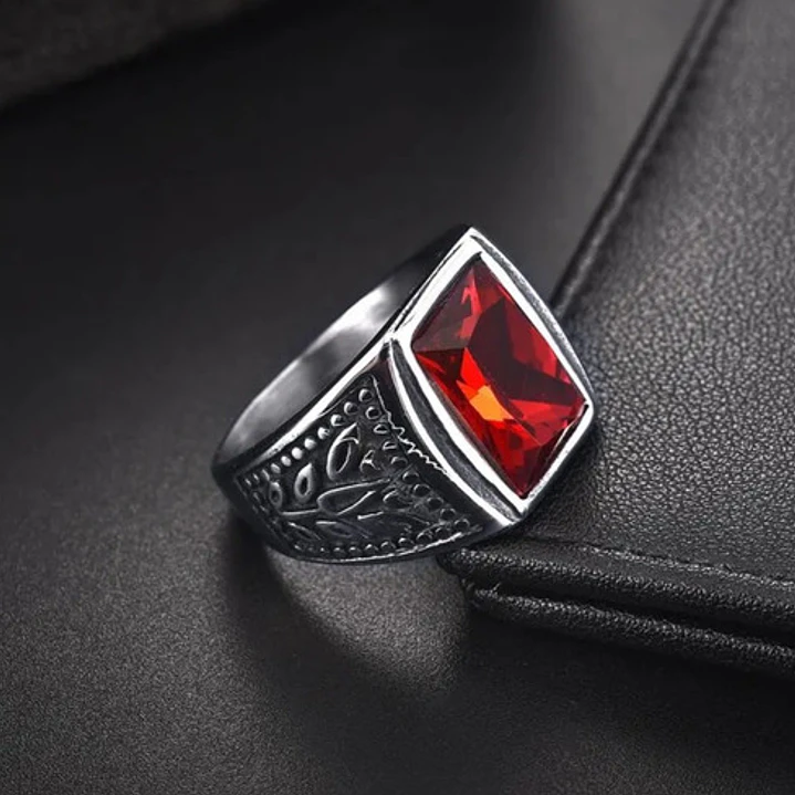 Anillo Nápoles Red, Acero Inoxidable, Hombre 5