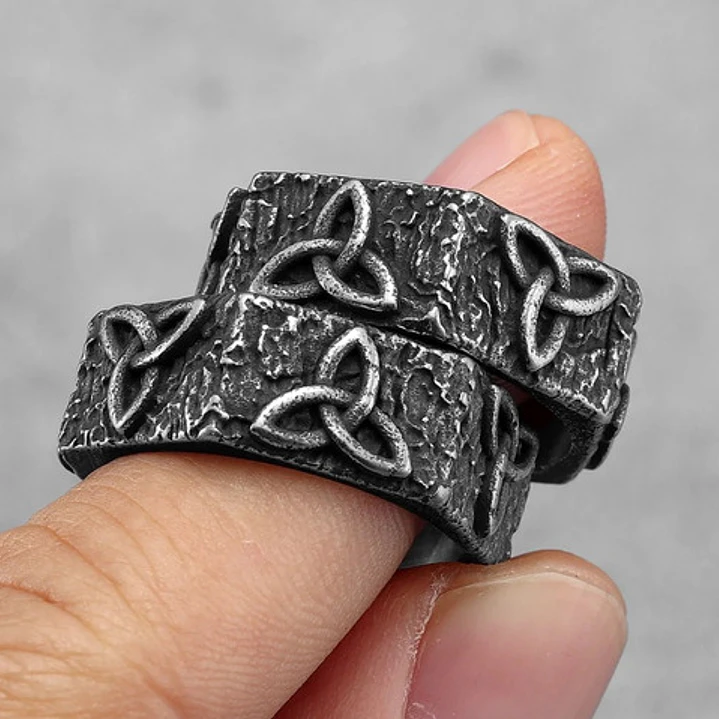 Anillo Nudo Celta, Acero Inoxidable Vintage, Hombre 3