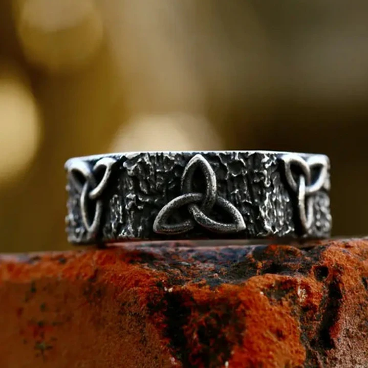 Anillo Nudo Celta, Acero Inoxidable Vintage, Hombre 7