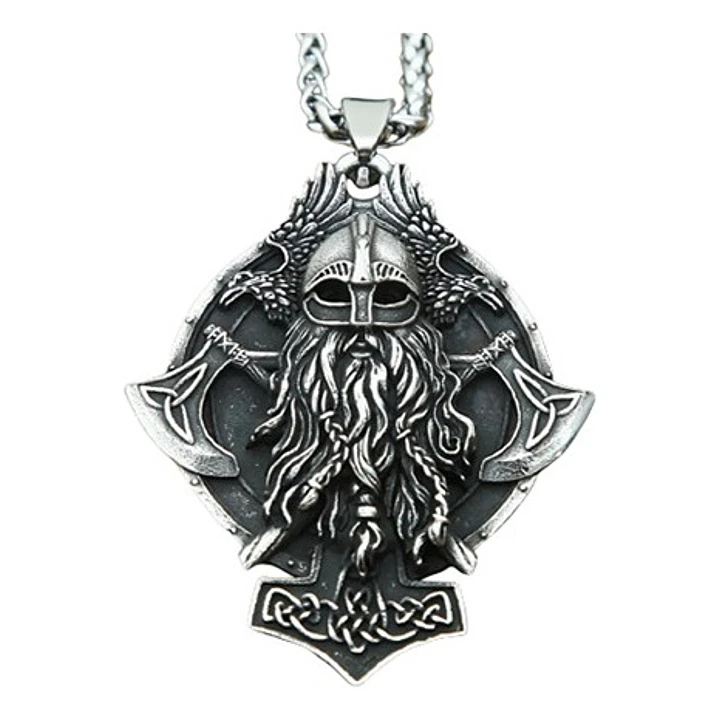 Collar Guerrero Vikingo Torstein, Acero Inoxidable, Hombre 1