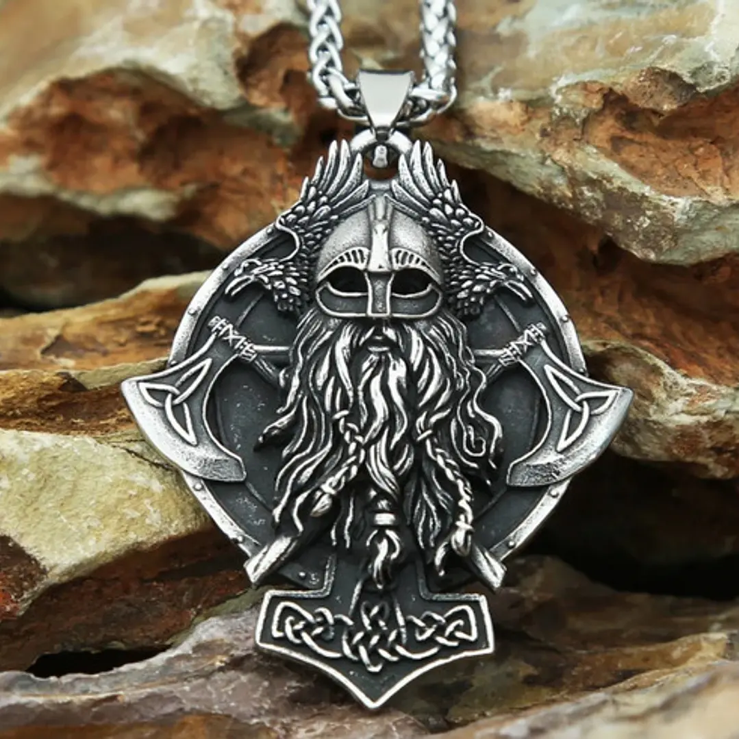 Collar Guerrero Vikingo Torstein, Acero Inoxidable, Hombre 5