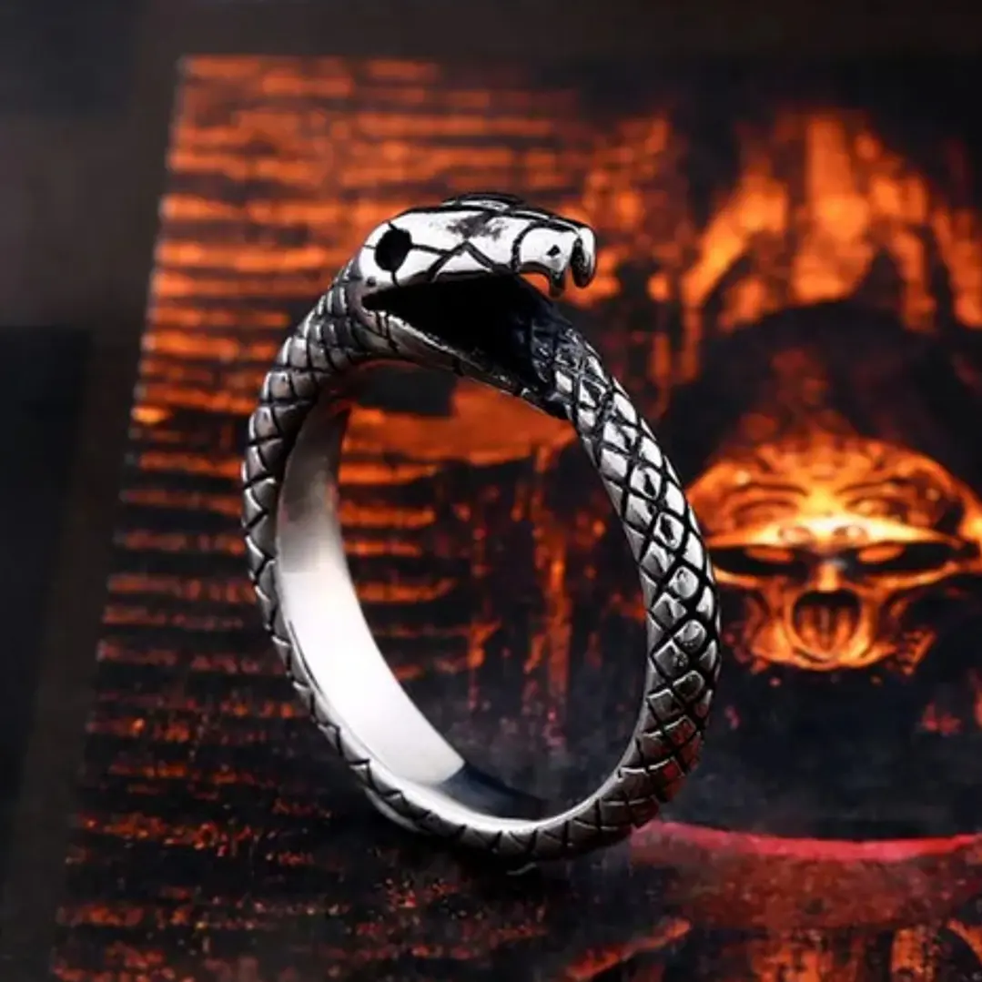 Anillo Viking Snake, Acero Inoxidable, Unisex 3
