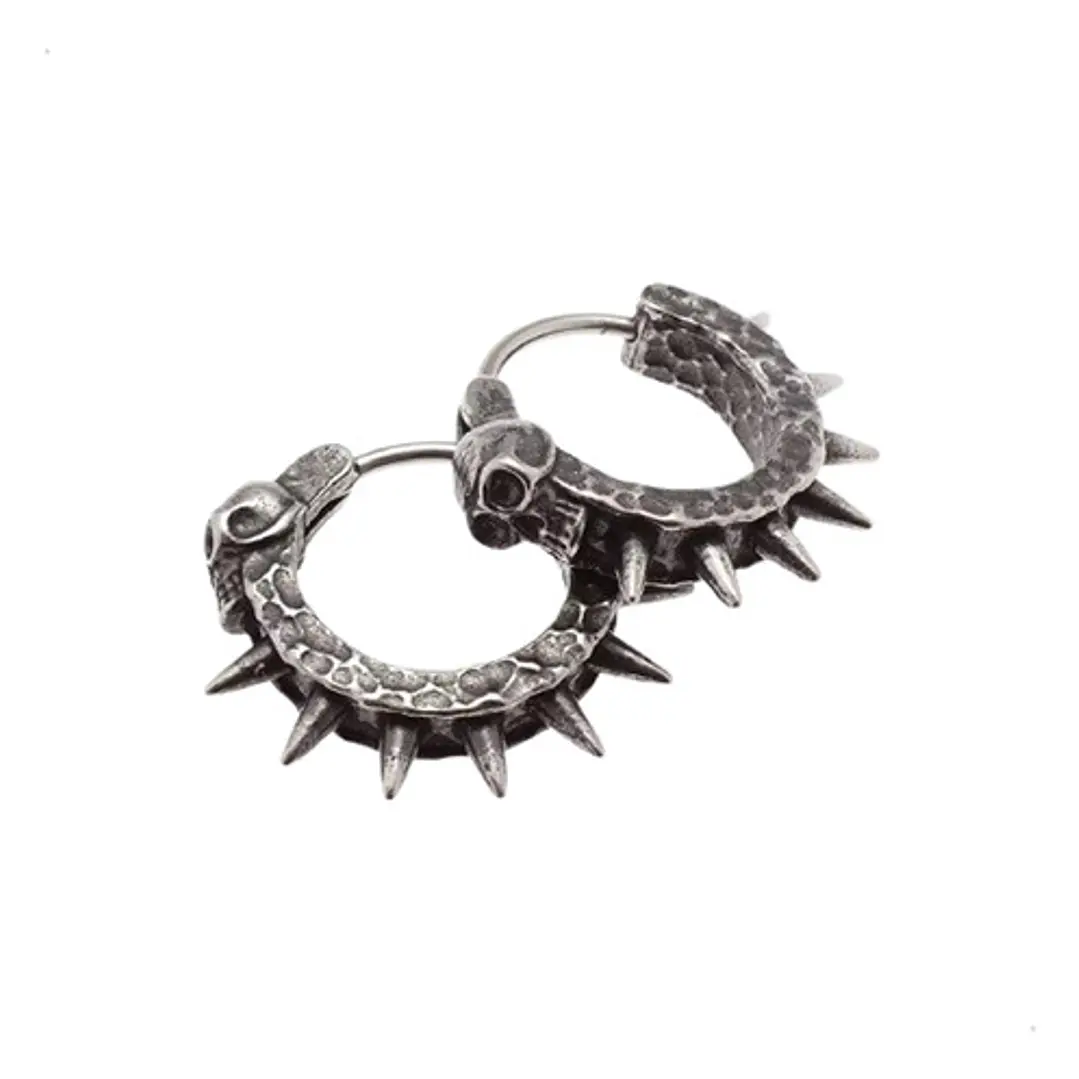 Aros Piercing Punk Rock Calavera, Acero Inoxidable, Unisex 1