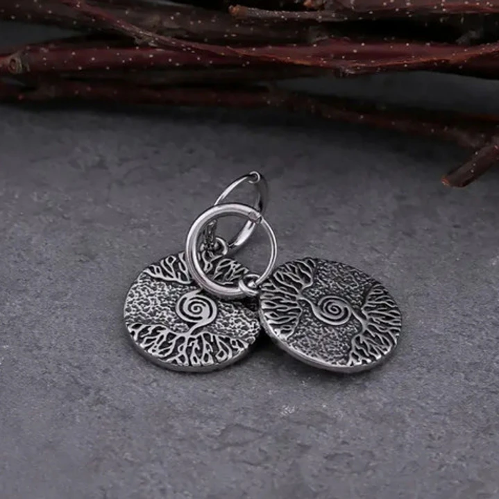 Aros Vikingos Árbol De La Vida O Yggdrasil, Acero Inoxidable 3