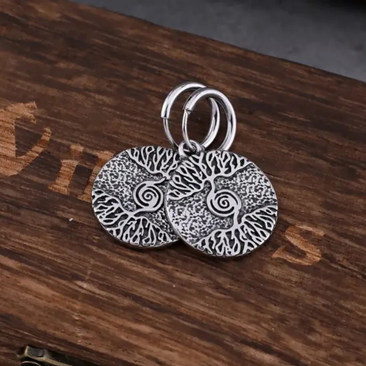 Aros Vikingos Árbol De La Vida O Yggdrasil, Acero Inoxidable 4