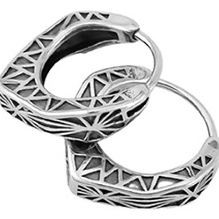 Aros Vikingos Geométricos, Acero Inoxidable, Unisex 1