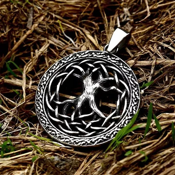 Collar Vikingo Árbol De La Vida, Acero Inox., Unisex 2
