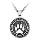 Collar Vikingo Garra De Oso Y Runas, Acero Inoxidable - Miniatura 1