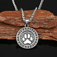 Collar Vikingo Garra De Oso Y Runas, Acero Inoxidable - Miniatura 2