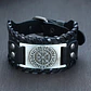 Pulsera Vikinga Vegvísir, Cuero Vegano Negro O Café - Miniatura 5