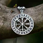Collar Vikingo Vegvísir-runas, Acero Inoxidable, Unisex - Miniatura 2