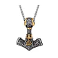 Collar Vikingo Mjölnir Valknut-flecha, Acero Inoxidable - Miniatura 1