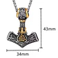 Collar Vikingo Mjölnir Valknut-flecha, Acero Inoxidable - Miniatura 4