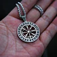 Collar Vikingo Vegvísir-runas, Acero Inoxidable, Unisex - Miniatura 7