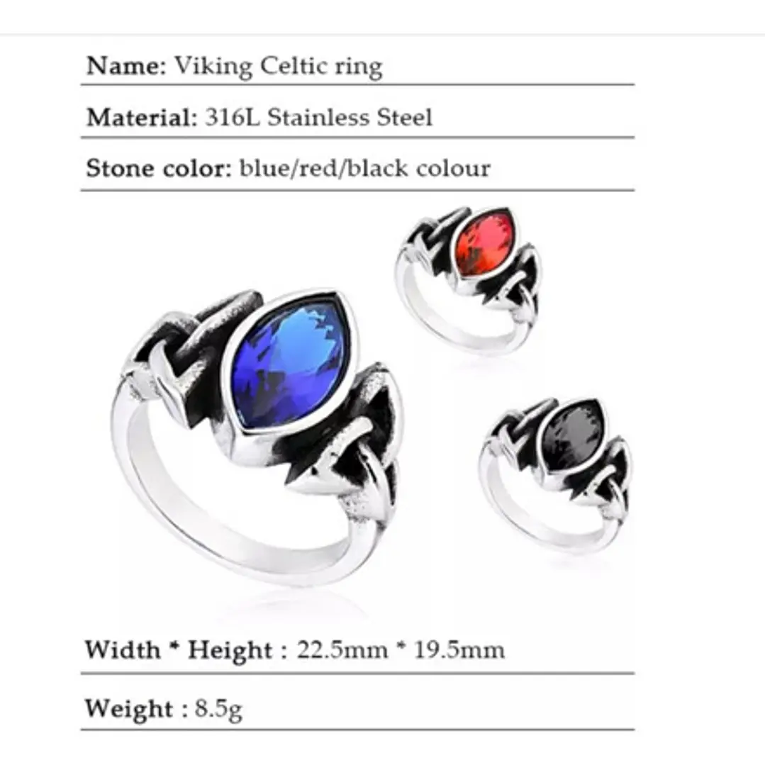 Anillo Viking Celtic, Acero Inoxidable, Mujer 6